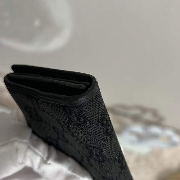 Gucci Black Canvas and Leather Card Wallet - Picture 10 of 16